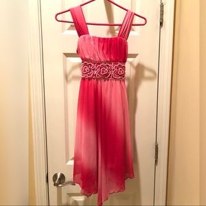 Girls size 12 two-toned pink sparkle dress